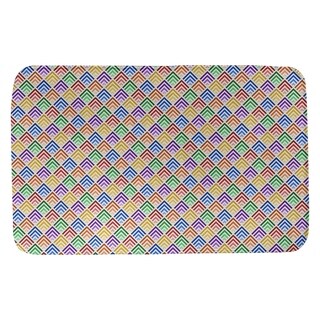 Multicolor Geometric Ombre Pattern Bath Mat