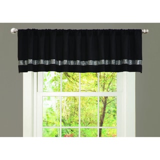 Silver Orchid Viby Faux Silk Night Sky Window Valance - 84x18