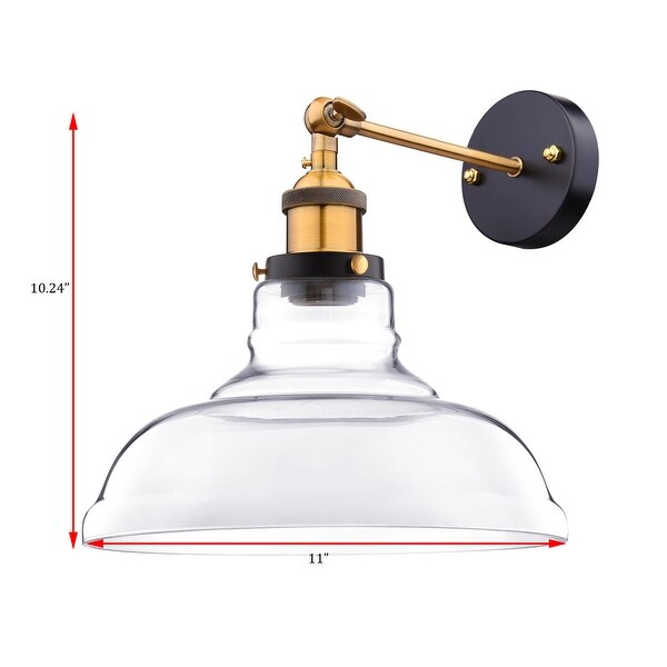 Glass Wall-mounted Light, Flashlight Shape Glass Lamp for Home