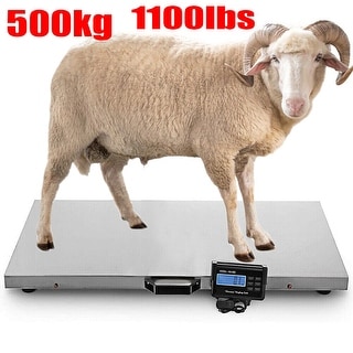 1100LB Pet Weight Heavy Duty Digital Livestock Platform Scale