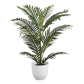 Artificial Plant, 28" Tall, Palm Tree, Indoor, Faux, Fake, Floor, Greenery, Potted, Real Touch, Decorative, Green Leaves