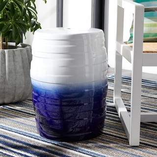 SAFAVIEH Katrice Indoor/ Outdoor Blue Ombre Ceramic Decorative Garden Stool