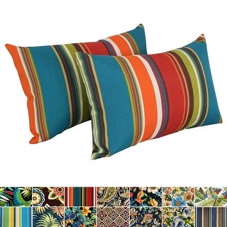 19-inch by 11-inch Outdoor Throw Pillows (Set of 2, Multiple Patterns) - 19 x 11