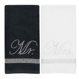 Sparkles Home Rhinestone Mr. & Mrs. Towel Set