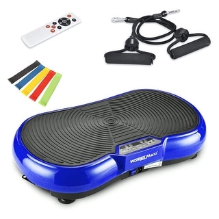 Wonder Maxi 3D Vibration Plate Exercise Machine w/ Dual Motor Oscillation, Blue - 25 x 13.75 x 5 inches