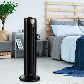 28" Oscillating Tower Fan 3 Wind Outlet Speed Space Cooling 35W