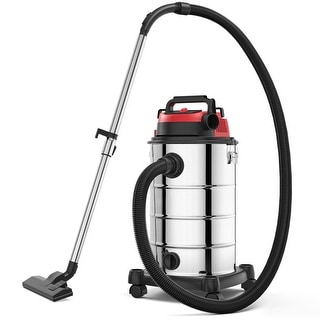 6 HP 9 Gallon Shop Vacuum Cleaner with Dry and Wet and Blowing Function - 14.5'' x 14.5'' x 27'' (L x W x H)