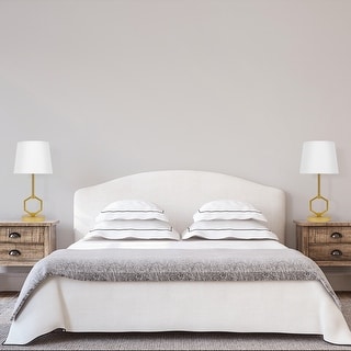 Set of 2 Zelda River of Goods Gold-Painted Metal 17.5-Inch Candlestick Table Lamps with White Fabric Empire Shades