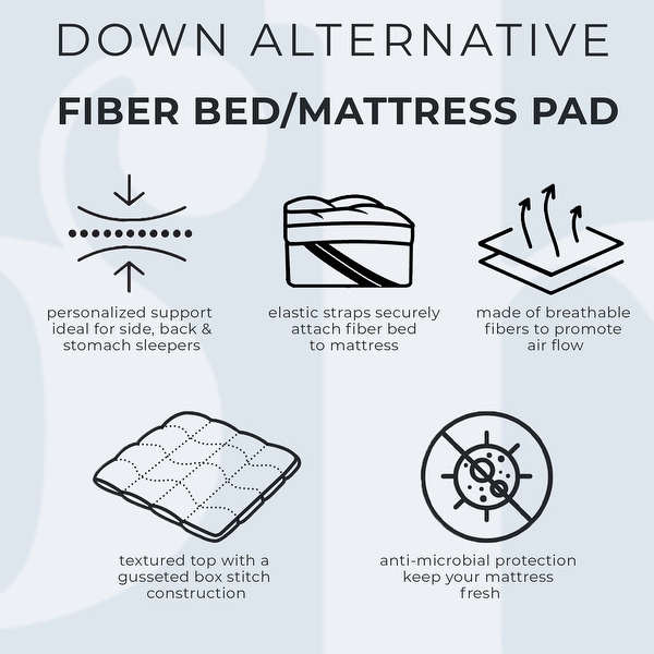 Premium Ultra Soft Comfortable 2" Mattress Topper - White