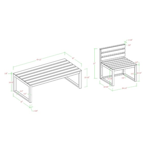 Middlebrook Hampton Grey 4-Piece Outdoor Conversation Set