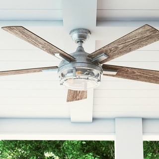 52" Prominence Home Freyr Indoor / Outdoor Craftsman Ceiling Fan, Galvanized