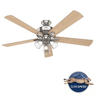 Hunter 60" Crestfield Ceiling Fan with 3-Light LED Light Kit and Pull Chain