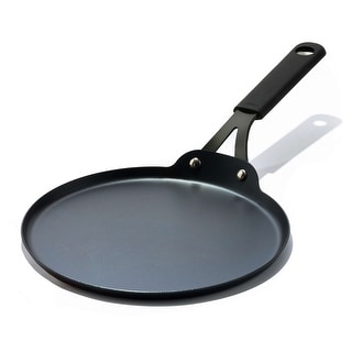 OXO Black Steel Crepe Pan 10" w/ Silicone Sleeve