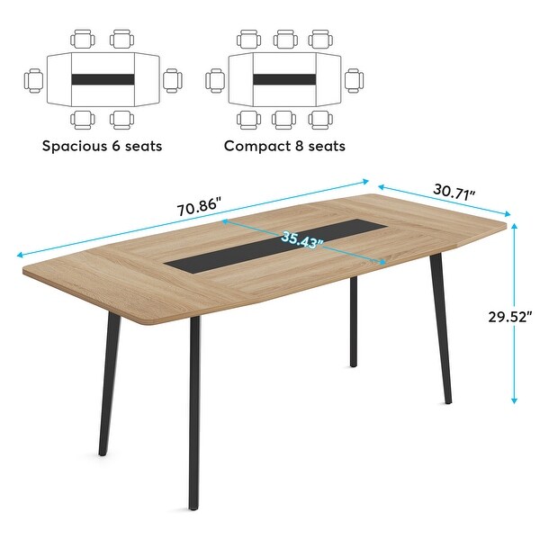 6FT Conference Table, Boat Shaped Meeting Table