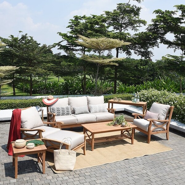 Cambridge Casual Lowell Teak Patio Sofa