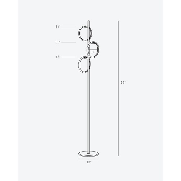 Brightech Saturn LED Floor Lamp - Brass.