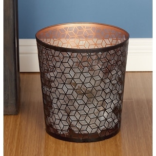 Black Iron Contemporary Small Waste Bin 10 x 9 x 9 - 9 x 9 x 10