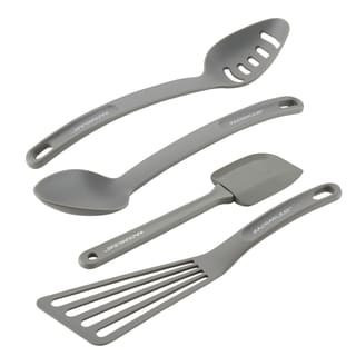 Rachael Ray Cucina 4-Piece Nylon Nonstick Tools Set, Sea Salt Gray
