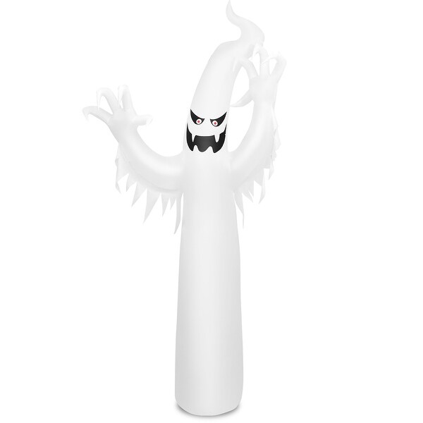 12 FT Halloween Inflatable Ghost with Rotating Flame LED Lights