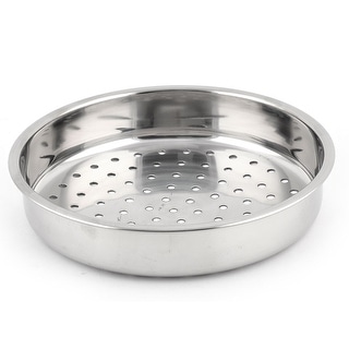 Stainless Steel Round Shaped Hole Food Cooking Steamer Rack 21cm Dia - White - 8.3" x 1.2"(Dia*H)