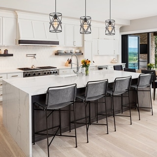 Modern Industrial 1-Light Drum Clynder Cage Island Bar Mini Pendant Lights - D6" x H8"