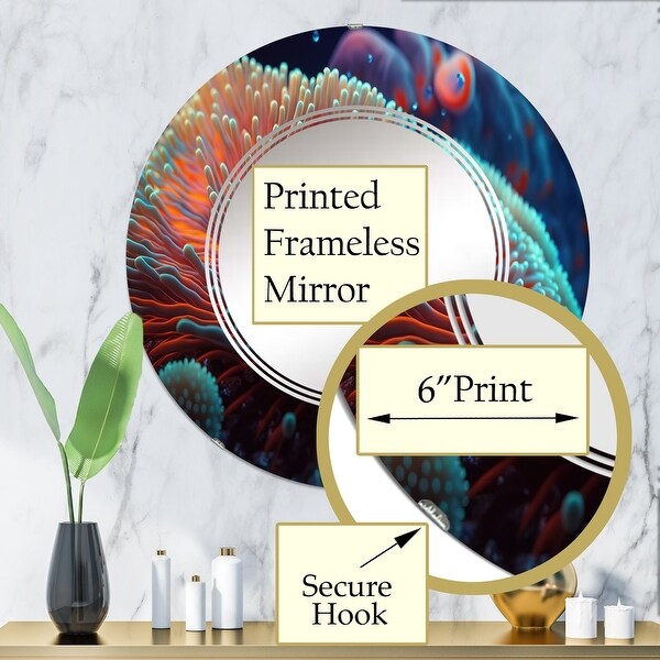 Designart 'In The Ocean' Printed Beach Wall Mirror