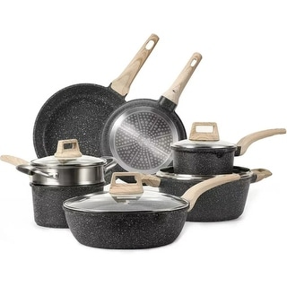 Nonstick Pots and Pans Set, 11 Pcs Granite Stone Kitchen Cookware Sets
