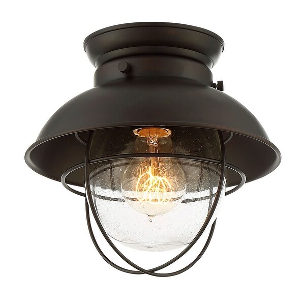 Trade Winds Lakeshore Semi-Flush Mount Ceiling Light in Oil Rubbed Bronze