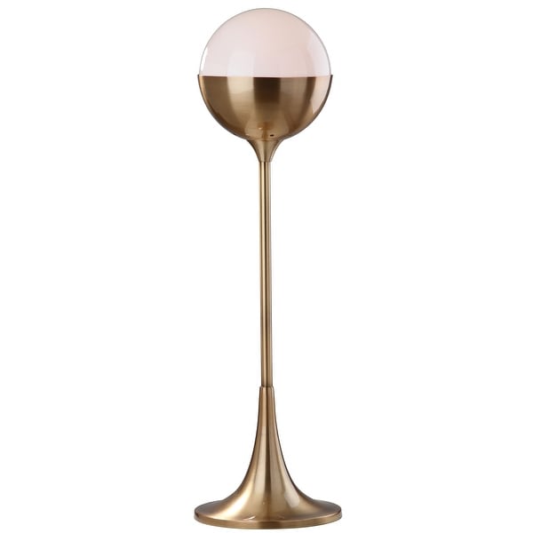 SAFAVIEH Lighting Lando Brass Gold 27-inch LED Table Lamp - 8"x8"x27"