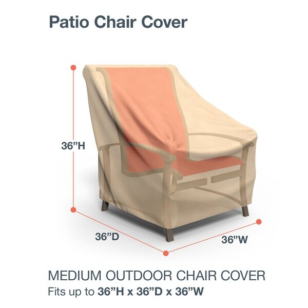 Budge Water-Resistant Outdoor Patio Chair Cover, All-Seasons, Nutmeg, Multiple Sizes