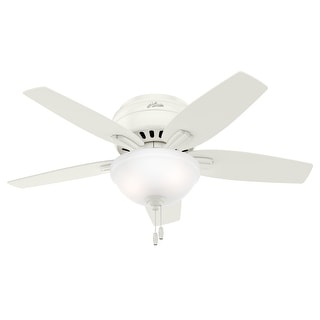 Hunter 42" Newsome Low Profile Ceiling Fan with LED Bowl Light Kit, Pull Chain - Transitional, Casual