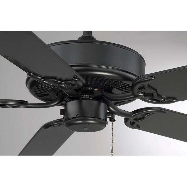 Trade Winds Lucas 52" Outdoor Ceiling Fan in Matte Black