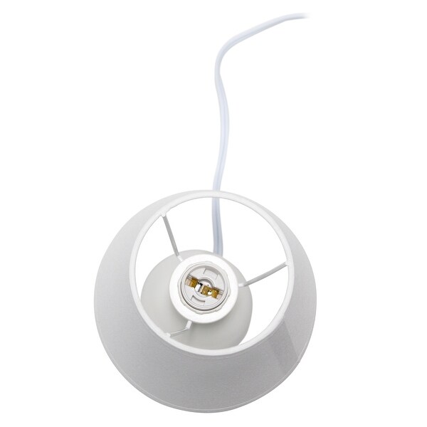 Simple Designs Off-White Ceramic Mini Egg Oval Table Lamp