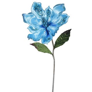 22-inch Sky Blue Magnolia with 9-inch Flower (Pack of 3)
