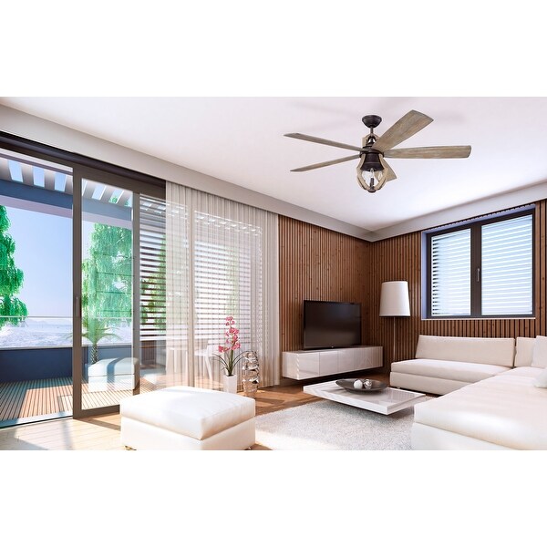 Craftmade Winton 56" 5 Blade Ceiling Fan - Blades, Remote and Light