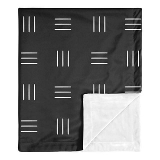 Black and White Boho Mudcloth Baby Receiving Security Swaddle Blanket Bohemian Woodland Tribal Southwest Geometric Hatch