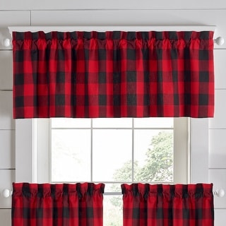Farmhouse Living Holiday Buffalo Check Window Valance - 60"x15"