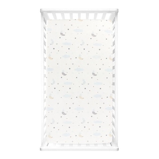 Lush Decor Goodnight Little Moon Soft & Plush Fitted Crib Sheet - 52"x 28" x 9"