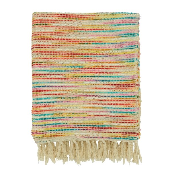 Rainbow Stripe Design Throw Blanket