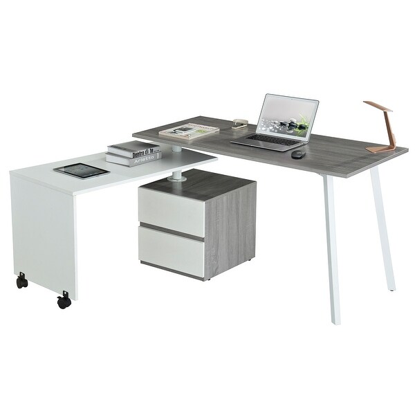 Rotating Multi Positional Modern Desk , You Customize The Position of The Desk In 3 Distinct Ways