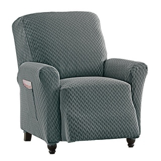 Textured Chevron Pattern Furniture Slipcover - Recliner