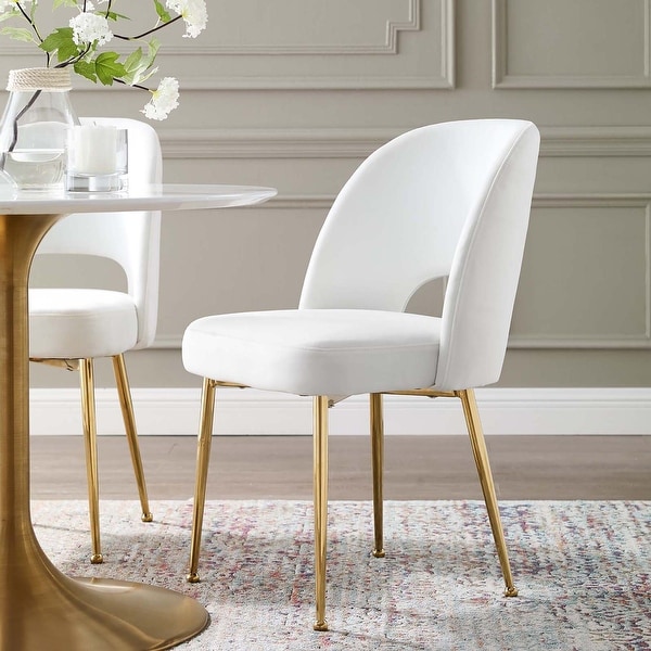 Rouse Performance Velvet Dining Side Chair in White