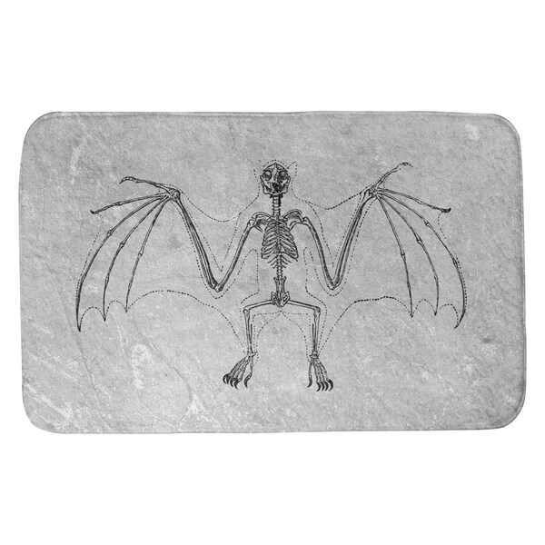 Smith Vintage Bat Skeleton Bath Mat