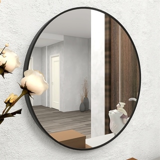 28" Wall Round Circle Mirror Bathroom Make Up Vanity Mirror