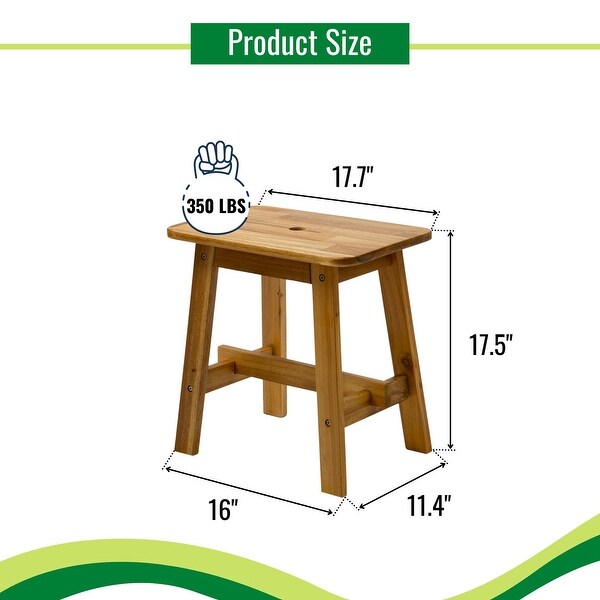 Nestfair Acacia Wood Stool End Table