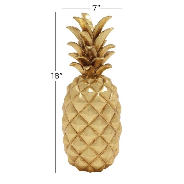 Gold Polystone Traditional Sculpture 18 x 7 x 7 - 7 x 7 x 18