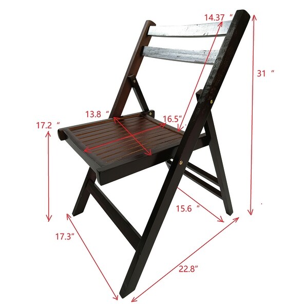 Wood Folding Chair Set of 4