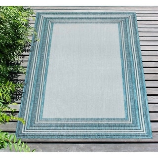 Liora Manne Carmel Multi Border Indoor/ Outdoor Area Rug