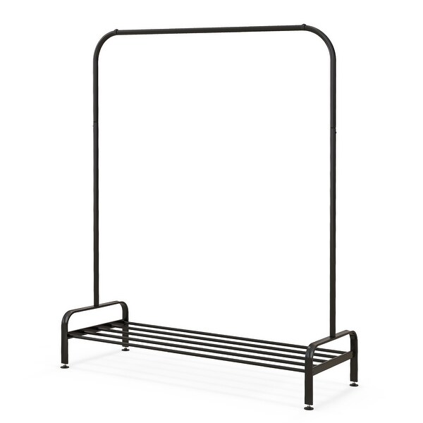 CostwayIndustrial Metal Garment Rack Heavy Duty Floor Cloth Rack w/
