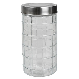 Chex Collection 52 oz. Large Glass Canister with Stainless Steel Lid